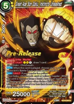 Great Ape Son Goku, Instincts Unleashed (BT18-096) [Dawn Of The Z-Legends Prerelease Promos]