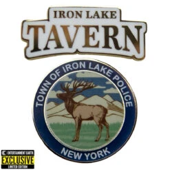 Dexter: New Blood Iron Lake Tavern & Police Department Logos Enamel Pin Set - Entertainment Earth Exclusive - Bif Bang Pow!