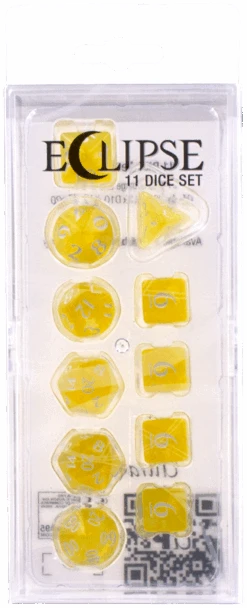 Ultra PRO: 11-Dice Set - Eclipse (Lemon Yellow) - Ultra PRO