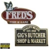 Dexter: New Blood Fred’s Fish And Game & Gig's Butcher Shop Enamel Pin Set - Entertainment Earth Exclusive - Bif Bang Pow!