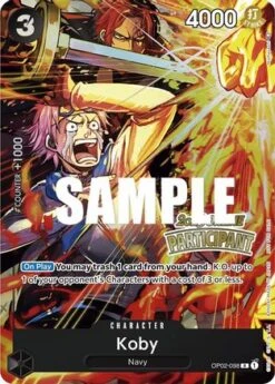 Koby (Online Regional 2023) [Participant] [One Piece Promotion Cards] - Bandai