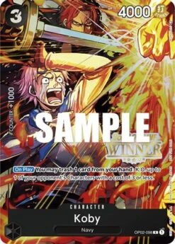Koby (Offline Regional 2023) [Winner] [One Piece Promotion Cards] - Bandai