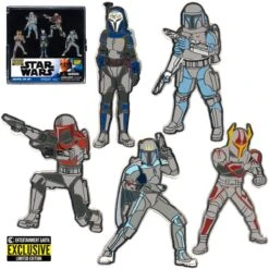 Star Wars: The Clone Wars Mandalorians Enamel Pin 5-Pack - Entertainment Earth Exclusive - Loungefly