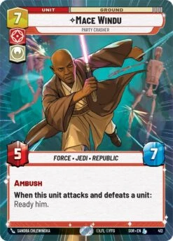 Mace Windu - Party Crasher (Hyperspace) (412) - Spark Of Rebellion - Star Wars: Unlimited