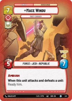 Mace Windu - Party Crasher (Top 4) (2/2) - Organized Play Promos - Star Wars: Unlimited