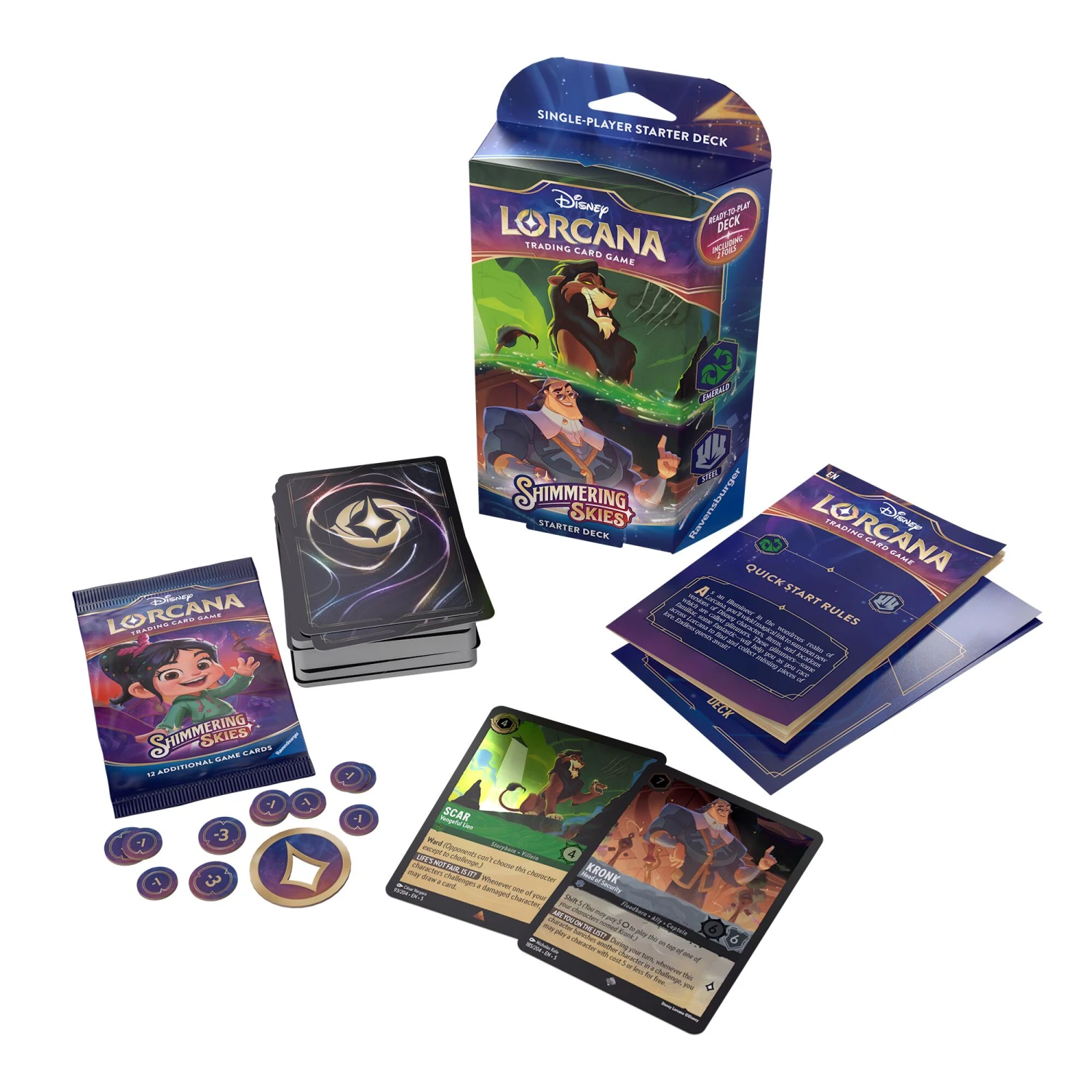 Disney Lorcana: Shimmering Skies - Starter Deck (Emerald & Steel) 2 Disney Lorcana: Shimmering Skies - Starter Deck (Emerald & Steel) - Image 2