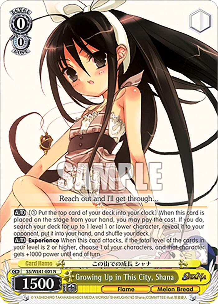 Growing Up In This City, Shana (SS/WE41-E01 N) - Shakugan No Shana Premium Booster 1 Growing Up In This City, Shana (SS/WE41-E01 N) - Shakugan No Shana Premium Booster