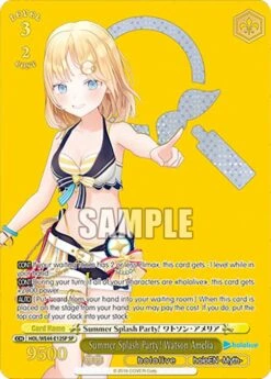 Summer Splash Party! Watson Amelia (SP) (HOL/WE44-E12SP SP) - Hololive Production Summer Collection Premium Booster