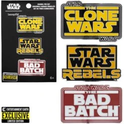 Star Wars Animated Series Enamel Pin 3-Pack - Entertainment Earth Exclusive - Loungefly
