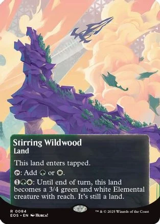 Magic The Gathering Stirring Wildwood (0084) (Borderless) (EOS-084) - Edge Of Eternities: Stellar Sights 1 Magic The Gathering Stirring Wildwood (0084) (Borderless) (EOS-084) - Edge Of Eternities: Stellar Sights