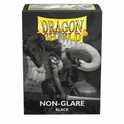 Dragon Shield: Standard 100ct Sleeves - Black (Non-Glare Matte) - Dragon Shield