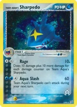 POKEMON Team Aqua's Sharpedo 005/95 - Team Magma Vs Team Aqua - Reverse Holofoil - Pokémon