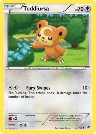 POKEMON Teddiursa 075 - Plasma Blast - Reverse Holofoil - Pokémon 1 POKEMON Teddiursa 075 - Plasma Blast - Reverse Holofoil - Pokémon