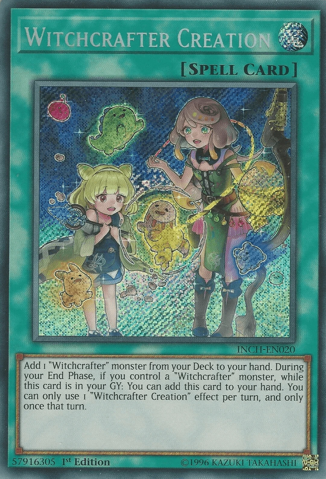 Witchcrafter Creation (INCH-EN020) - The Infinity Chasers 1st Edition - YuGiOh 1 Witchcrafter Creation (INCH-EN020) - The Infinity Chasers 1st Edition - YuGiOh
