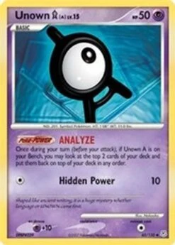 POKEMON Unown [A] 065/130 - Diamond And Pearl - Reverse Holofoil - Pokémon