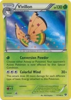 POKEMON Vivillon (High Plains [Orange]) 017 - XY Base Set - Reverse Holofoil - Pokémon