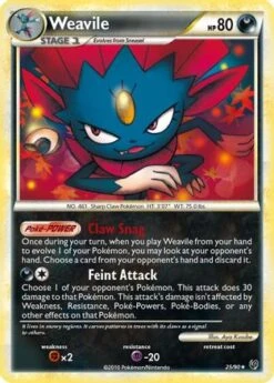 POKEMON Weavile 025 - Undaunted - Reverse Holofoil - Pokémon