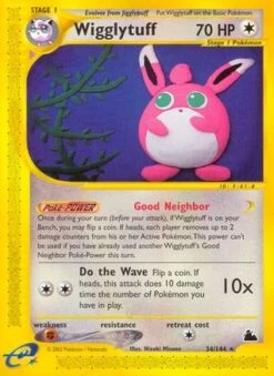 POKEMON Wigglytuff 034 - Skyridge - Reverse Holofoil - Pokémon