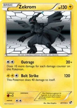 POKEMON Zekrom 047/114 - Black And White - Reverse Holofoil - Pokémon