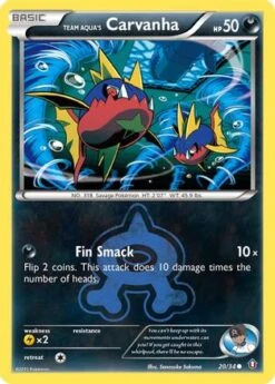 POKEMON Team Aqua's Carvanha 020/34 - Double Crisis - Reverse Holofoil - Pokémon