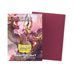 Dragon Shield: Standard 100ct Art Sleeves - Anniversary Special Edition (Red & Gold - Dual Matte) - Arcane Tinmen