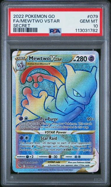 Mewtwo VSTAR Pokemon GO 079/078 PSA 10 - Pokémon 1 Mewtwo VSTAR Pokemon GO 079/078 PSA 10 - Pokémon