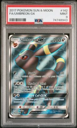 POKEMON Umbreon GX Sun & Moon Base Set 142/149 PSA 9 - Pokémon