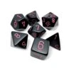 Chessex Opaque Black/Pink 7-Die Set - Chessex