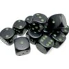 Chessex Opaque Black/Green 16MM D6 Dice Block (12 Dice) - Chessex