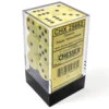 Chessex Opaque 16mm D6 Pastel Yellow/Black Dice Block (12 Dice) - Chessex