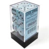 Chessex Opaque 16mm D6 Pastel Blue/Black Dice Block (12 Dice) - Chessex