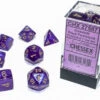 Chessex Borealis Polyhedral 7 Die Set - Royal Purple/Gold Luminary - Chessex