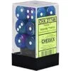 Chessex Festive Waterlily/White 16MM D6 Dice Block (12 Dice) - Chessex
