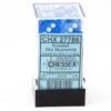 Chessex Borealis Sky Blue/White Luminary 16MM D6 Dice Block (12 Dice) - Chessex