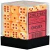 Chessex Festive Sunburst/Red 12MM D6 Dice Block (36 Dice) - Chessex