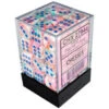 Chessex Festive Pop-art/Blue 12MM D6 Dice Block (36 Dice) - Chessex