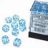 Chessex Borealis Icicle/Light Blue Luminary 12MM D6 Dice Block (36 Dice) - Chessex