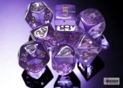 Chessex Translucent Lavender/Gold 7-Die Set With Bonus Die - Chessex