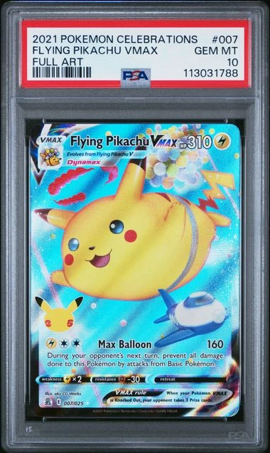 POKEMON Flying Pikachu VMAX Celebrations 007/025 PSA 10 - Pokémon 1 POKEMON Flying Pikachu VMAX Celebrations 007/025 PSA 10 - Pokémon