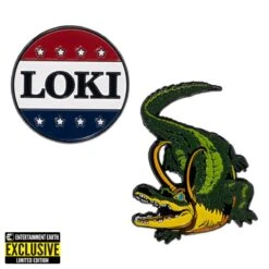 President Loki Button And Alligator Pin 2-Pack - Entertainment Earth Exclusive - Salesone Studios