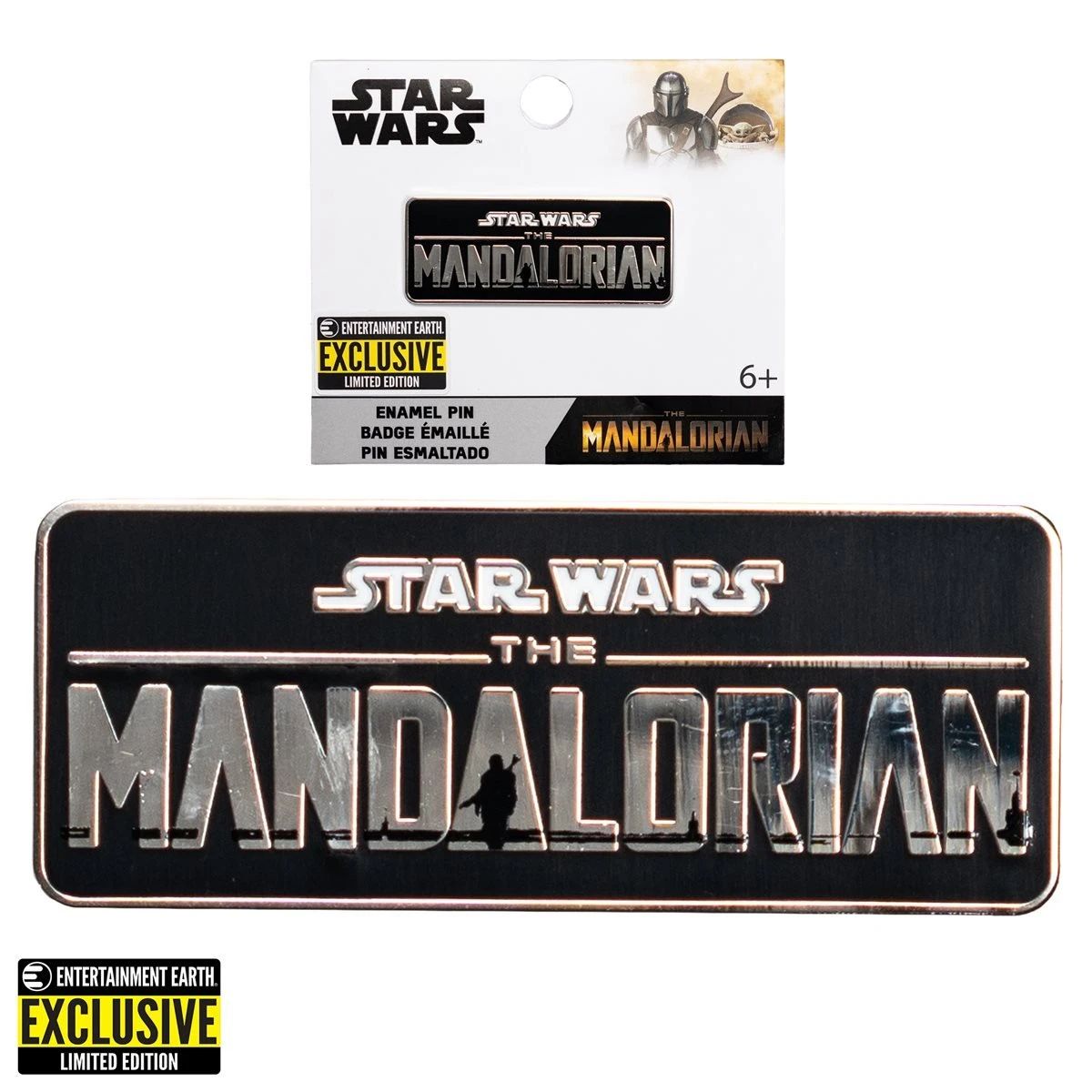 Star Wars: The Mandalorian Series Logo Enamel Pin - Entertainment Earth Exclusive - Loungefly 1 Star Wars: The Mandalorian Series Logo Enamel Pin - Entertainment Earth Exclusive - Loungefly