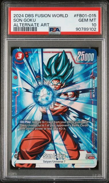 Son Goku Alternate Art Fusion World Awakened Pulse FB01-015 PSA 10 1 Son Goku Alternate Art Fusion World Awakened Pulse FB01-015 PSA 10